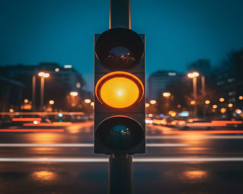 Semáforo en ámbar: Qué hacer para evitar riesgos