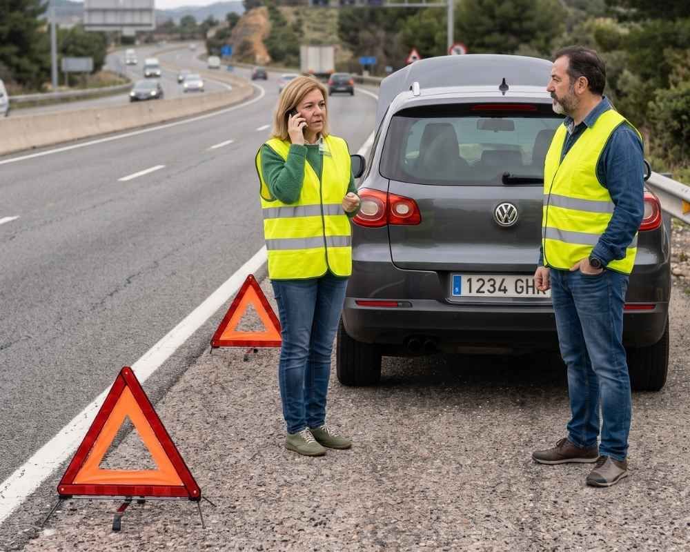¿Por que lado de la carretera caminar en caso de avería?. Ojo al tráfico